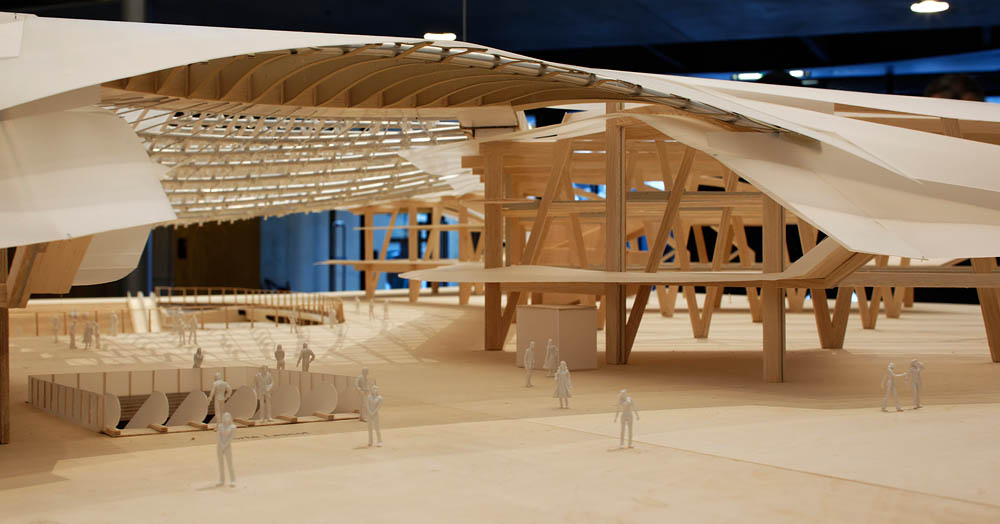 Maquette du projet des Halles, Patrick Berger architecte, Paris, 2010
